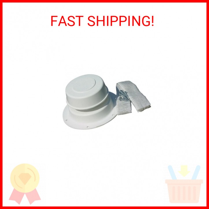 Camco 40033 Replace All Plumbing Vent Kit (Polar White)