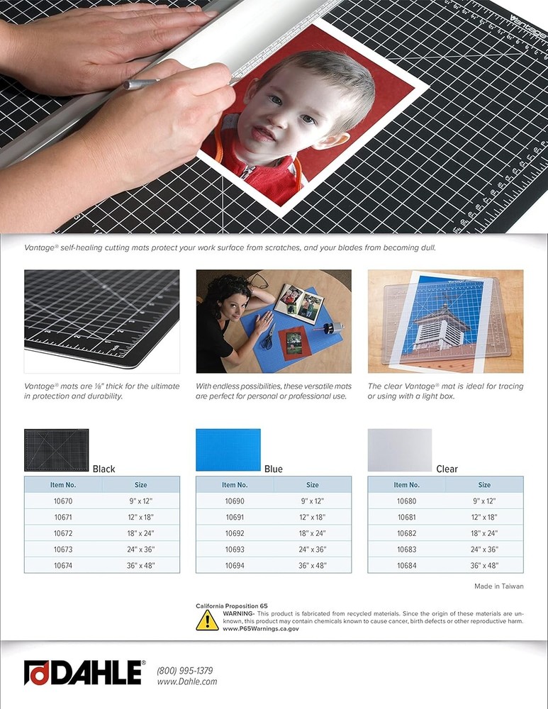 24x36 Vantage Self-Healing Cutting Mat - 5 Layers & Grid for Precision Cutting