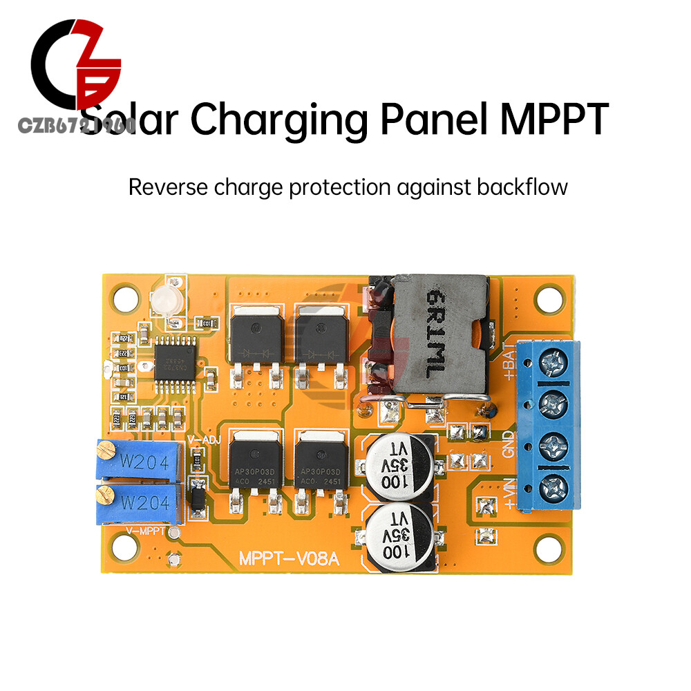 DC8-28V 5A 100W MPPT Solar Charging Panel Regulator Controller 9V 12V 24V Switch