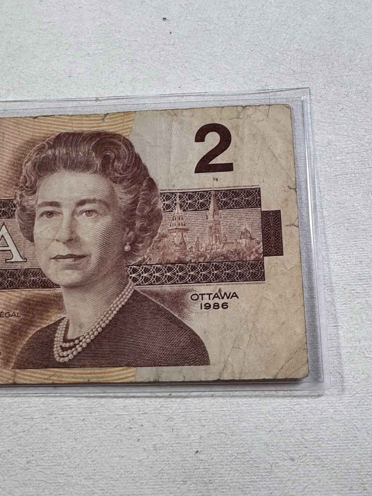 1986 Canada 2 Dollar Banknote P# 94b