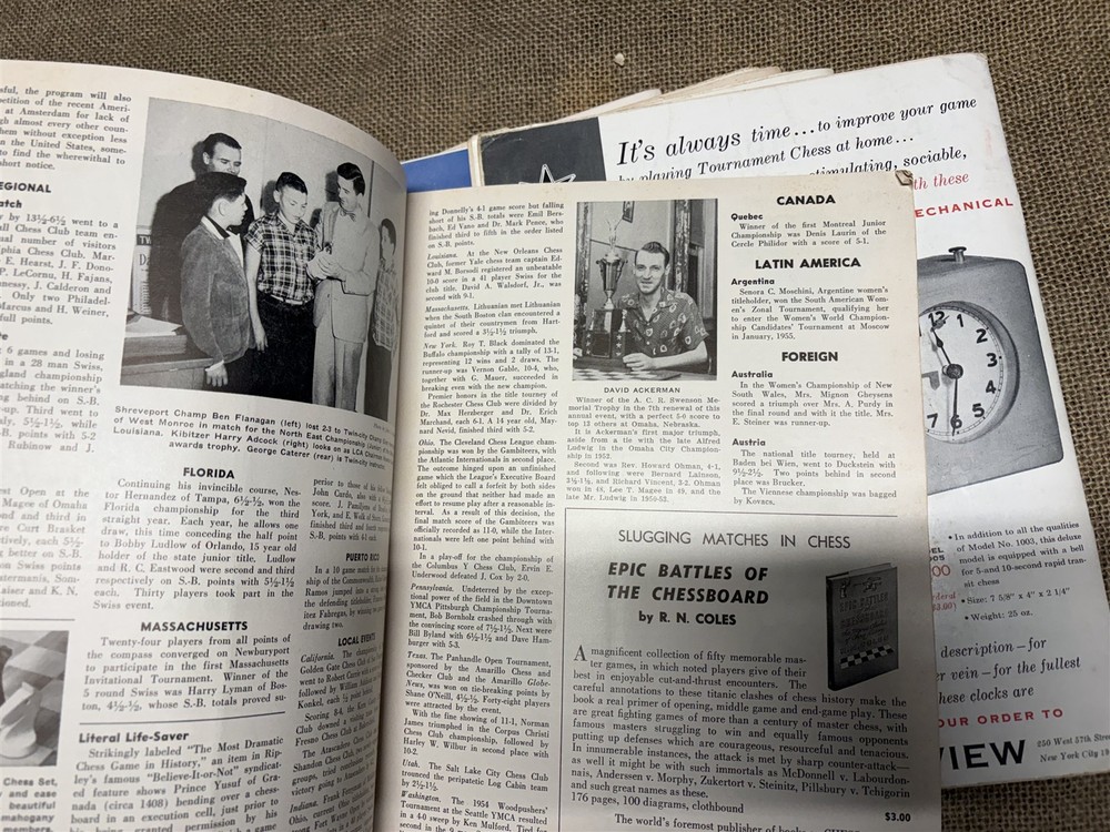 1954 Chess Review magazine, all 12 issues