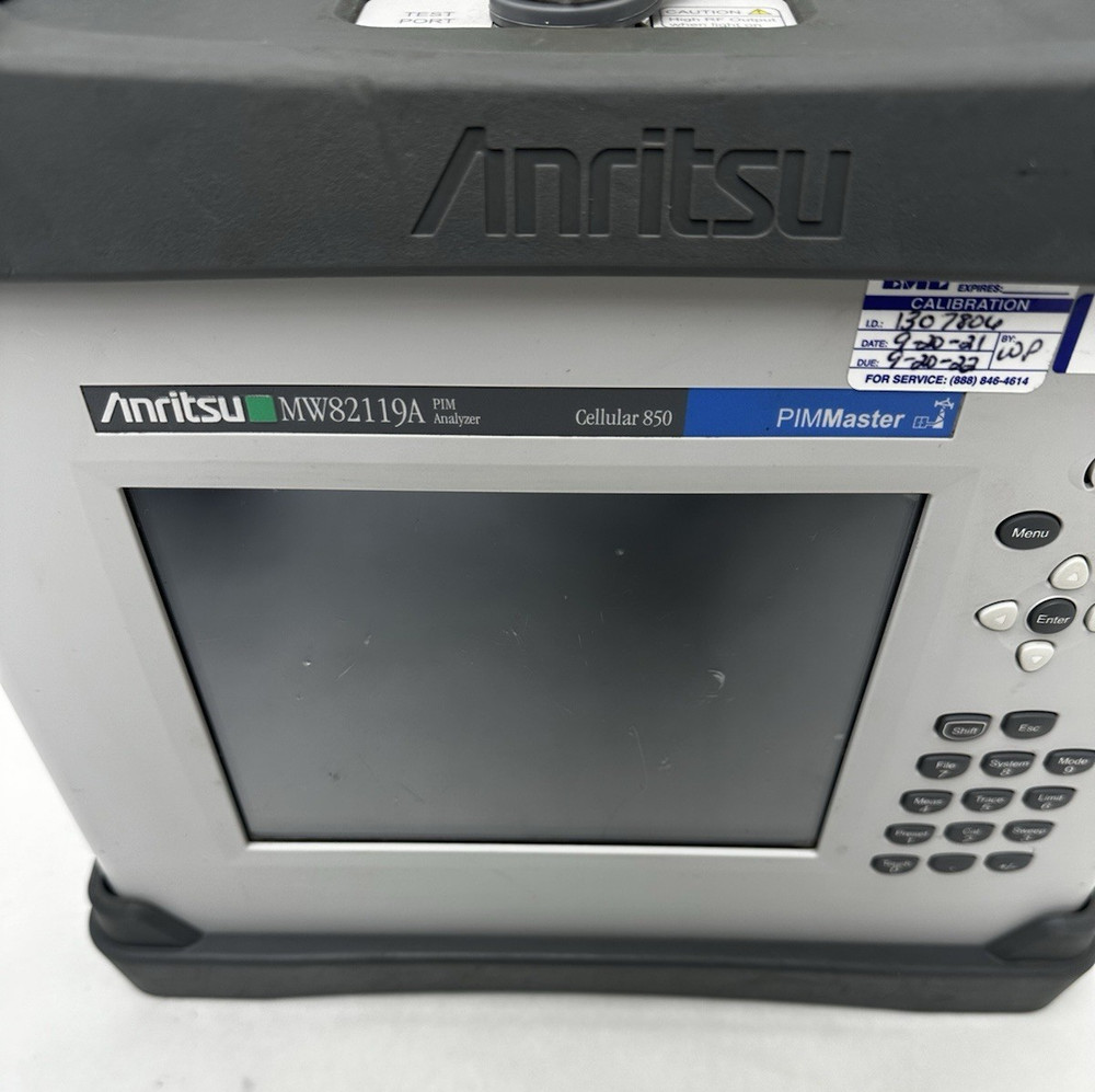 Anritsu MW82119A PIM Master Passive Intermodulation Analyzer Opt 31/850 Cellular