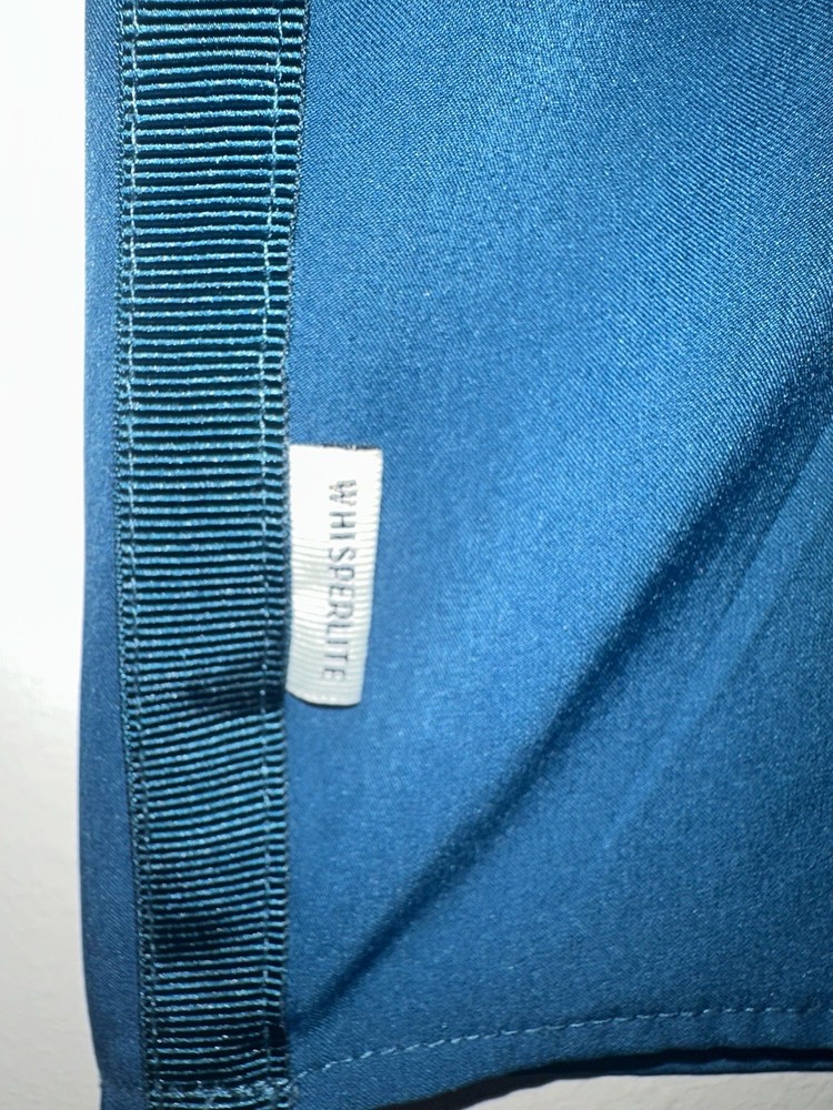 Whisperlite Blue Solid Pattern Unisex Medical Scrubs Top Uniform Size M Medium