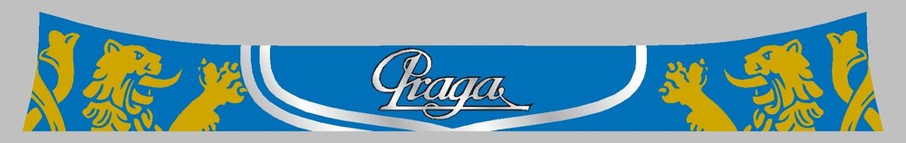 PRAGA HELMET VISOR STICKER/STRIP - KARTING