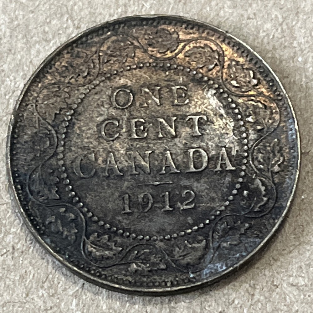 CANADA 1912 ONE CENT VERY NICE CONDITION G.