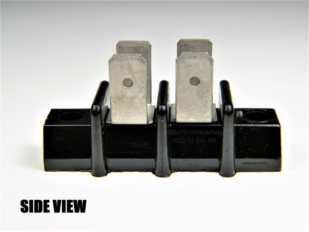 ELECTRON 2-POSITION TERMINAL STRIP WITH 👉 4 QUICK-CONNECT TABS 👈 GREAT ITEM