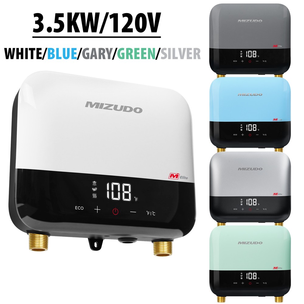 3500W Tankless Water Heater Electric Instant Hot Water Heater - 5 Color Options