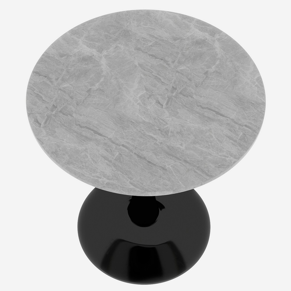 27.6-inch black coffee table, mid-century modern style dining table, accommoda
