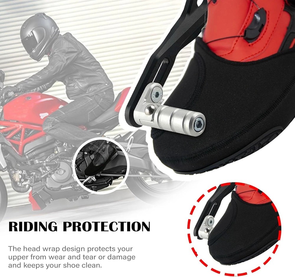 Motorcycle Shoe ProtectorAnti-Slip Shifter Protector Keeps...