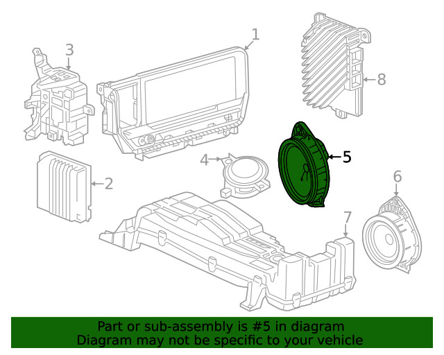 Genuine GM Front Dr Speaker 84577107