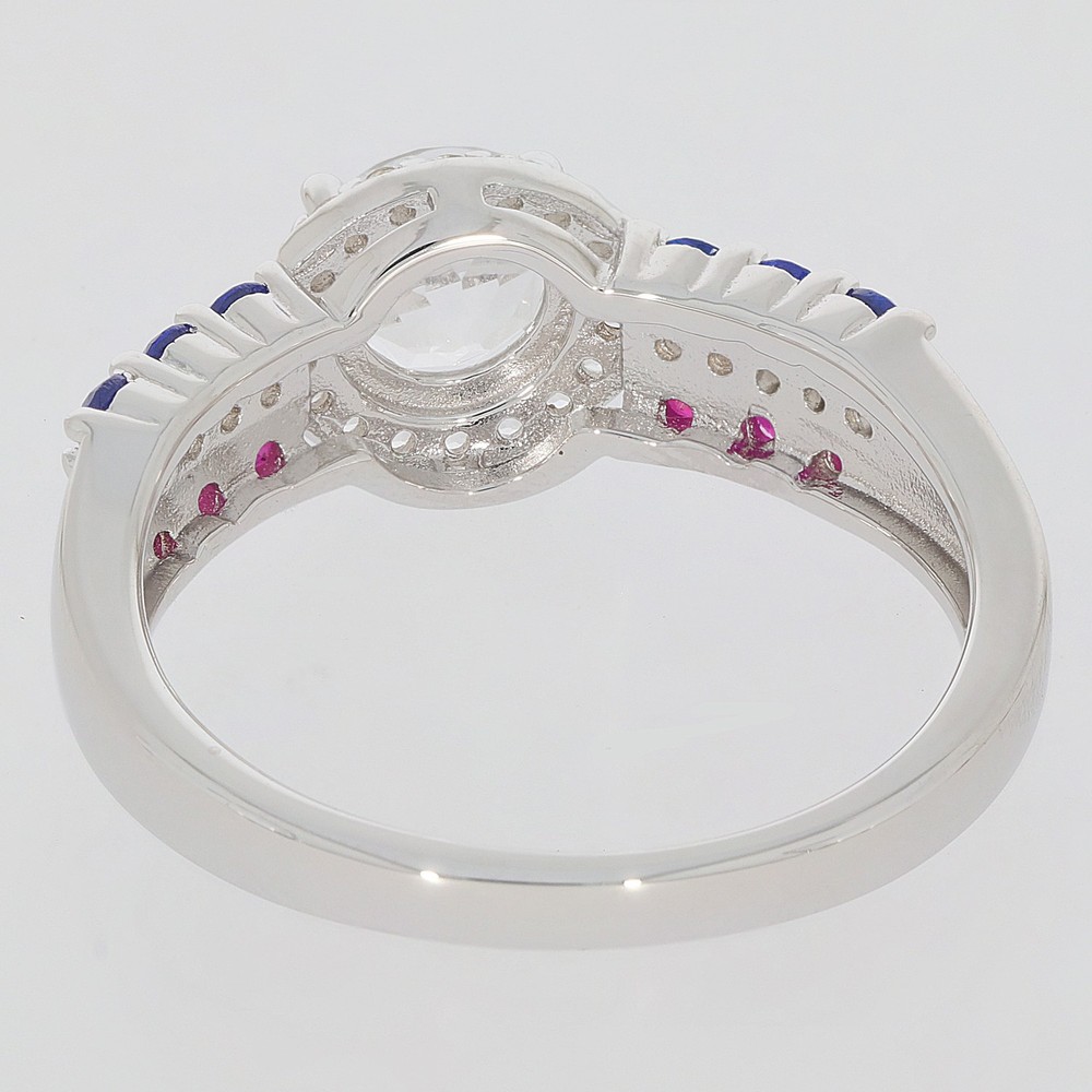 Sterling Silver Semi Mount Ring Setting Round RD 6X6mm Halo Split Shank