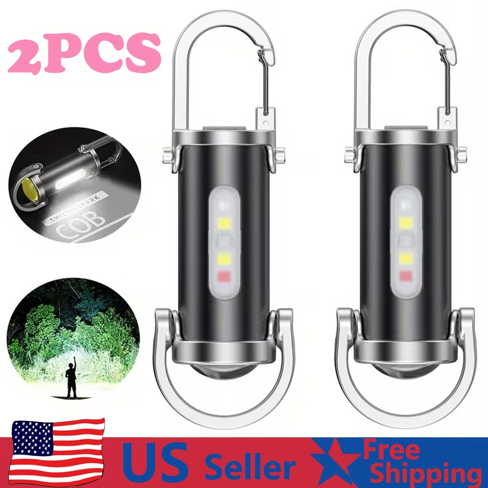 Portable Rechargeable Bright Keychain Flashlight Phone Charger,Emboadlie Mode AE