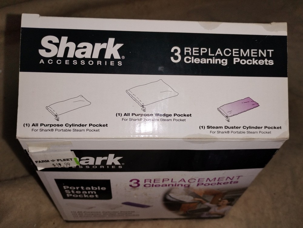Shark Accessories: 3 Replacement Cleaning Pockets - New open Box