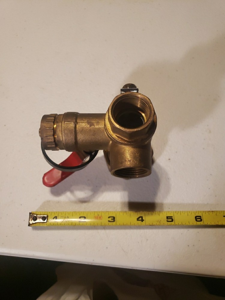 Easyflex 3/4" tankless water heater brass service valve