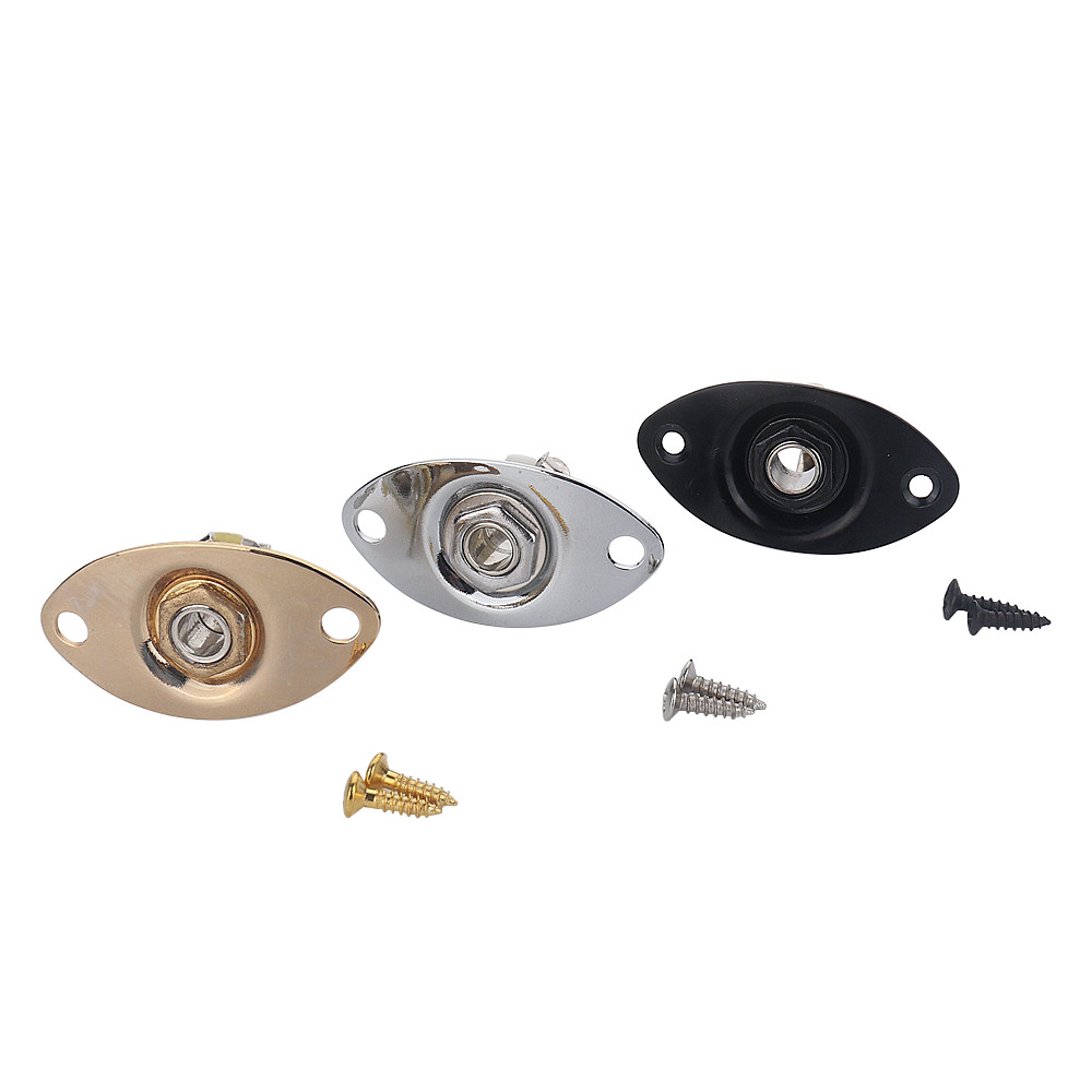 1/4" Oval Guitar Input Jack Mono Output Plate Jackplate Socket for Electric Guit