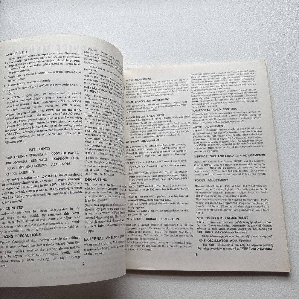 Sharp Television Model CY61-P Service Manual