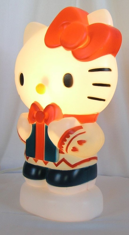 Hello Kitty Christmas Holiday Blow Mold Light LED Table Top NWT