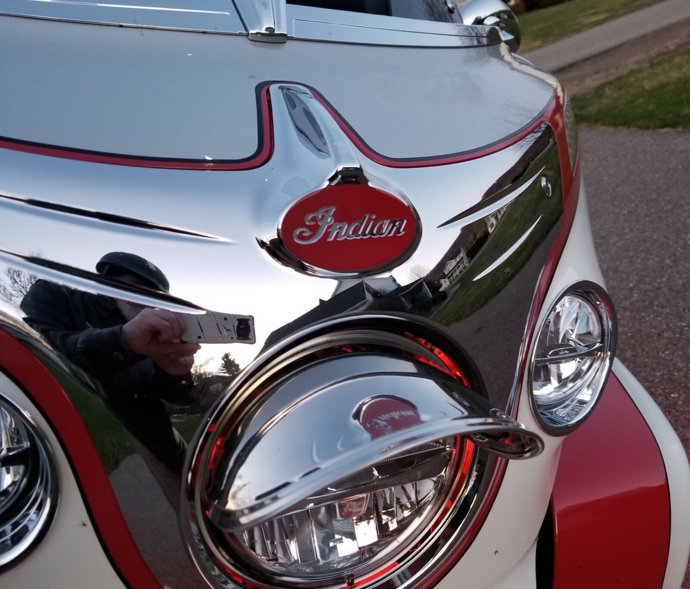Indian Roadmaster/Chieftain Headlight Bezel Background Decal/Sticker/Emblem