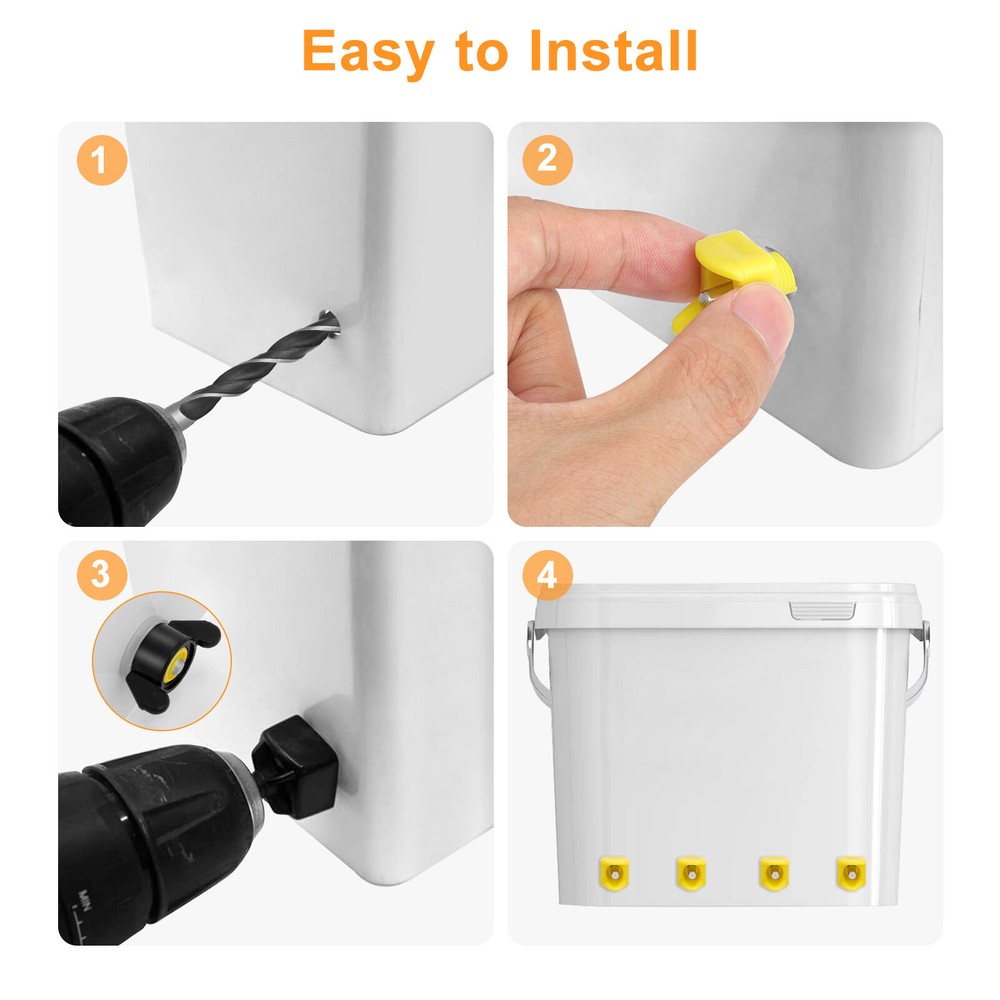 15x Chicken Nipple with Drill Bit Automatic Waterer Poultry Drinker Hen Drinking