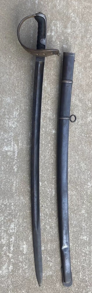 M. 1858 Austrian heavy cavalry sword and scabbard, C. Jurmann