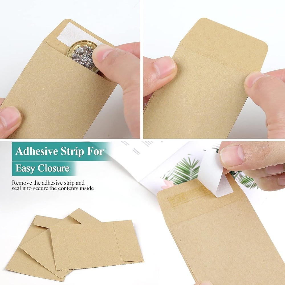 180pcs Small Seed Saving Envelopes Bulk 2.35 X 3.5 Empty Paper Packets for Coins