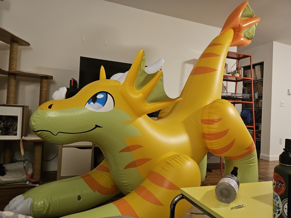 MythAnimalCreate Wingless Cheese Dragon Inflatable Toy