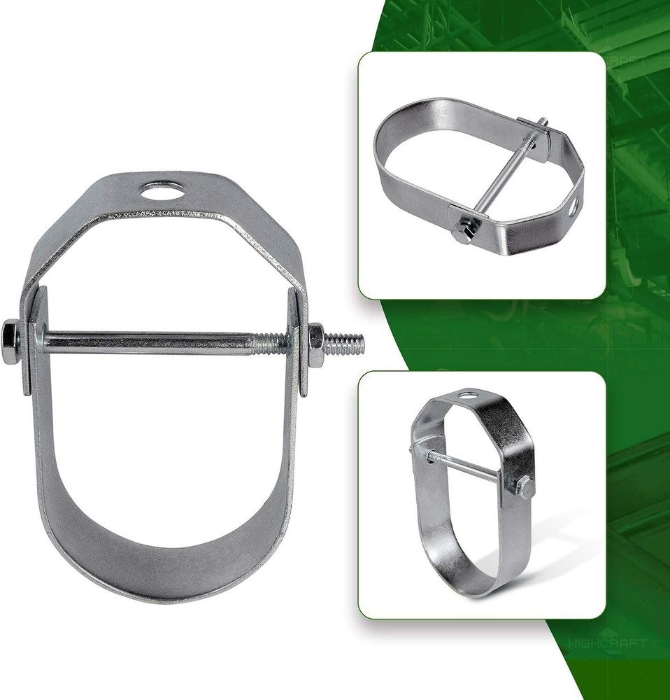 Durable 4 in Chrome Clevis Hanger - Rust Resistant Galvanized Steel Construction