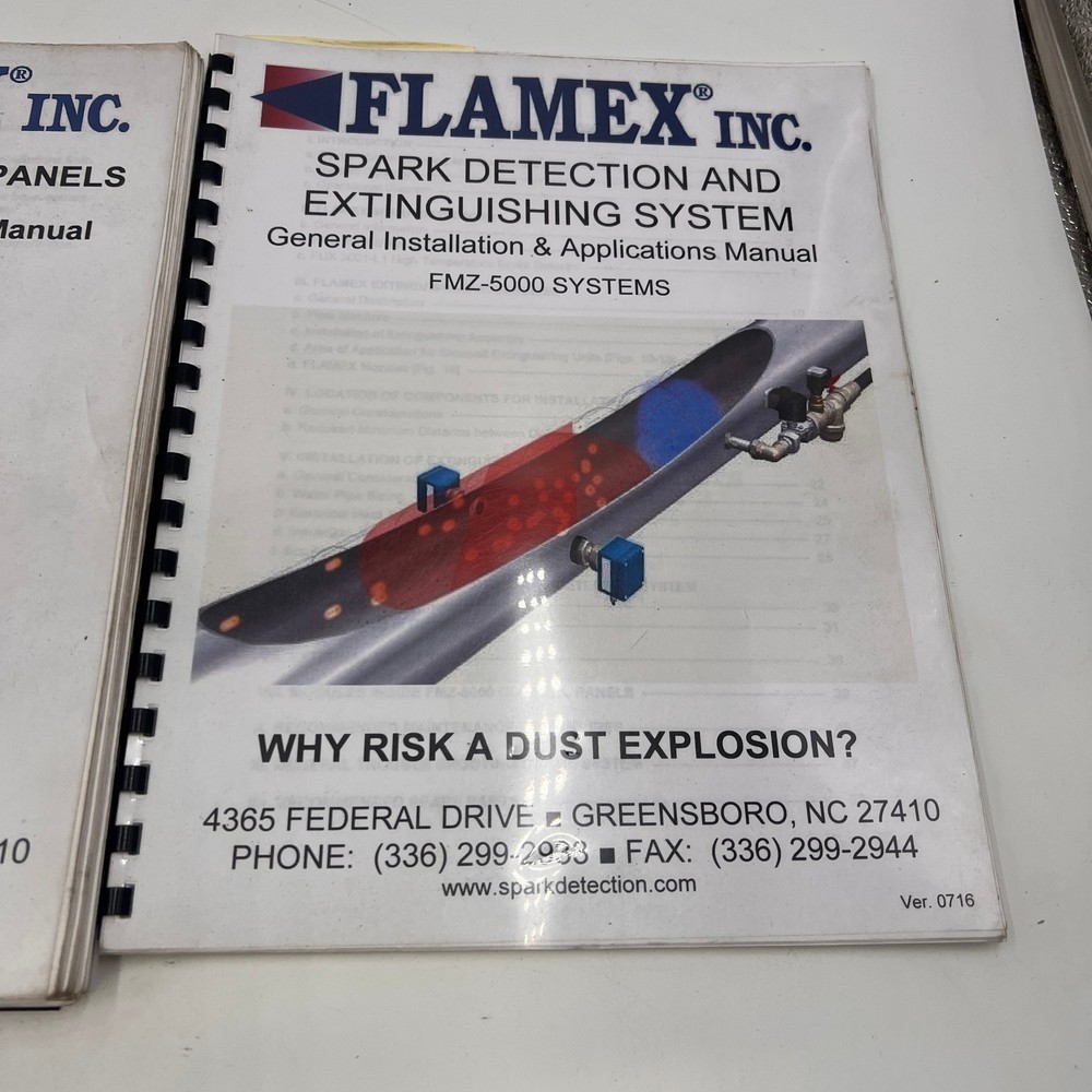 2 MANUALS FLAMEX FMZ5000 FIRE DETECTION CONTROL PANEL * MANUALS ONLY *