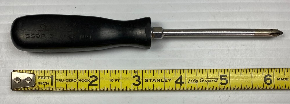 Snap-On Tools SSDP31 Black Hard Handle #1 Phillips Head Screwdriver USA Tool