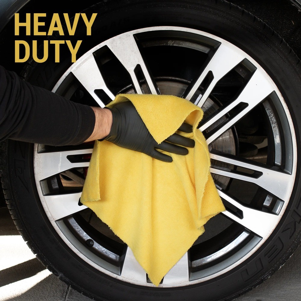 (2 pack)Heavy Duty Multi-Purpose Microfiber Detailing Towels, 40 Pack, Yellow