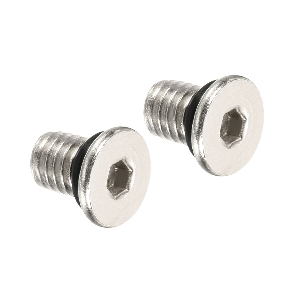 2Pack M6*1 Hex Head Pipe Fitting Plug Male Thread 45# Steel Plug