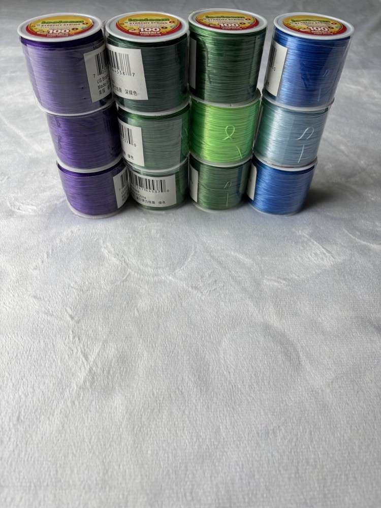 12 Pieces Looleem Strechy String Various Colors