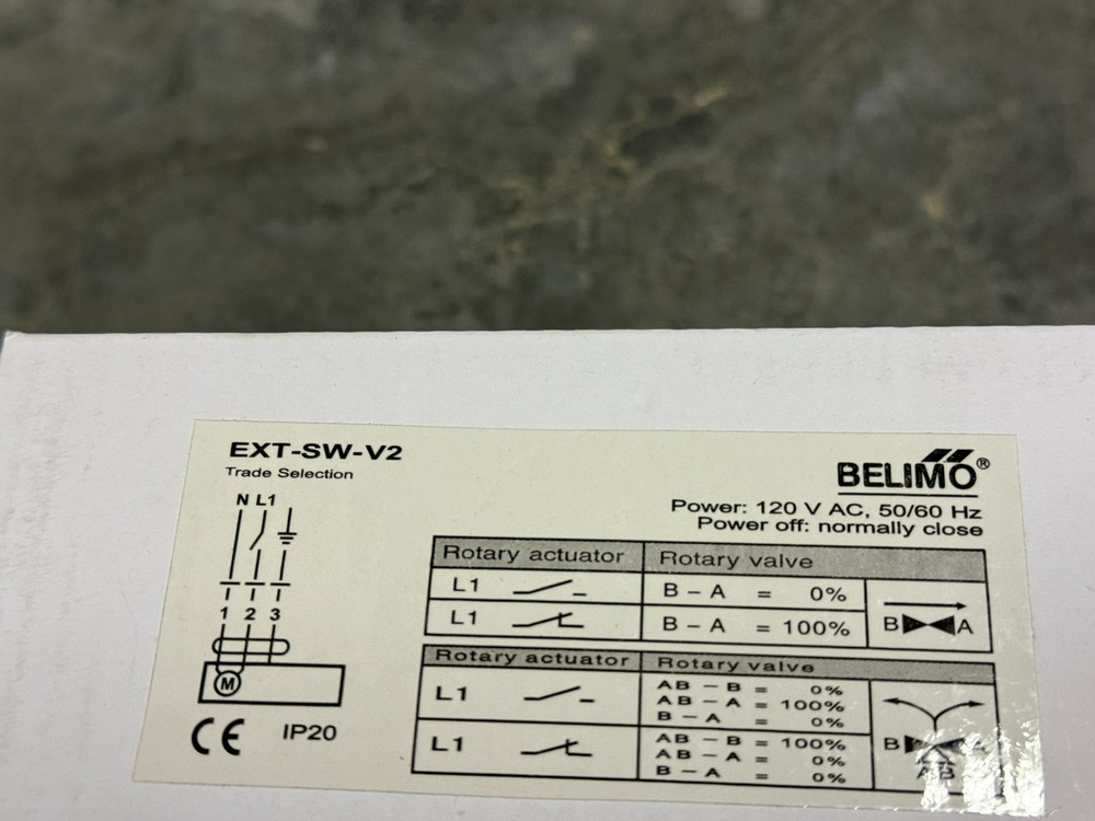 NEW *BELIMO* EXT-SW-V2 Zone Valve / Actuator