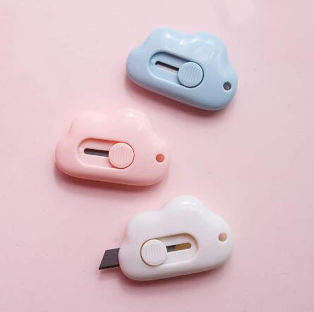 Mini Cloud Box Cutter Paper Blade Office School Supplies