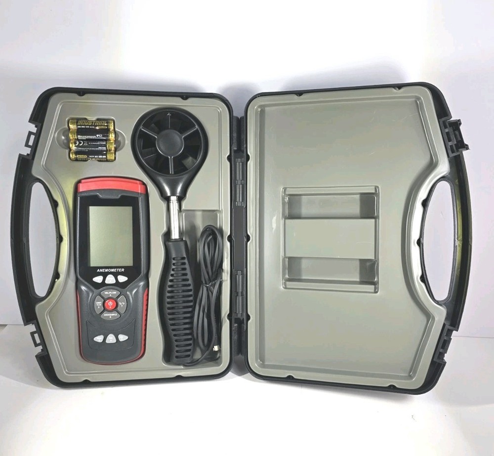 Digital Anemometer Wind Speed Meter for Current Wind Speed Temperature Open Box