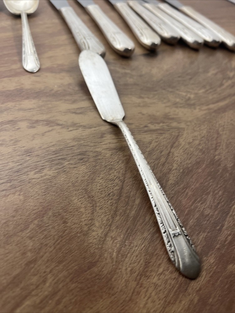 vintage wm rogers silverware set Cotillion Flatware 19 Pieces