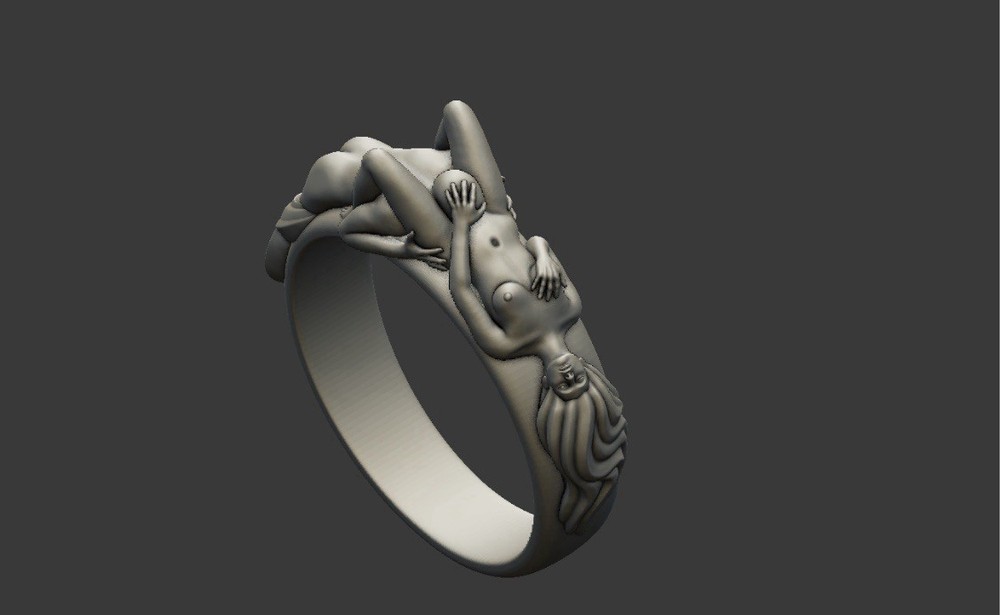 Gold Plated Kamasutra Inspired Ring