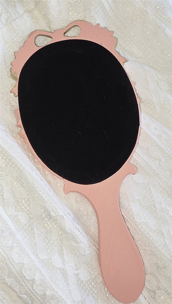 Victorian Trading Pink Rose & Bows Vanity Hand Mirror 42B