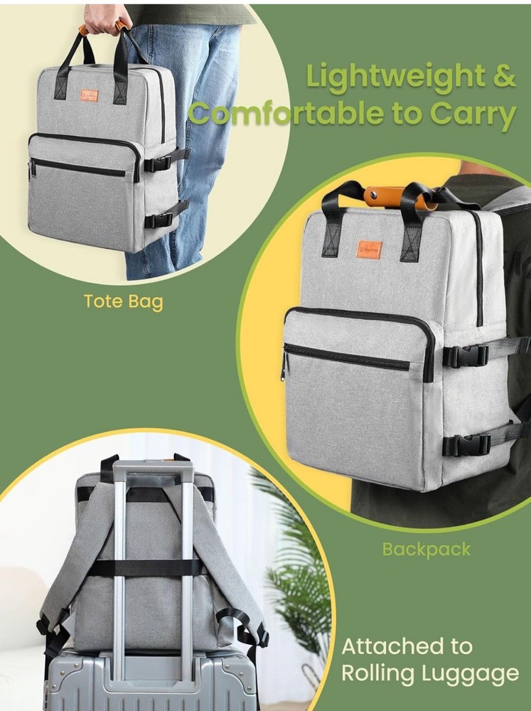 Dog Travel Bag, Airline Approved Organizer Backpack with Multi-Function Grey