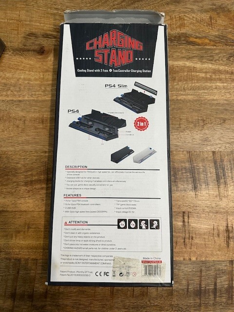 KJH Game Console Charging Stand Cooling Fan Controller Docks Compatible with PS4