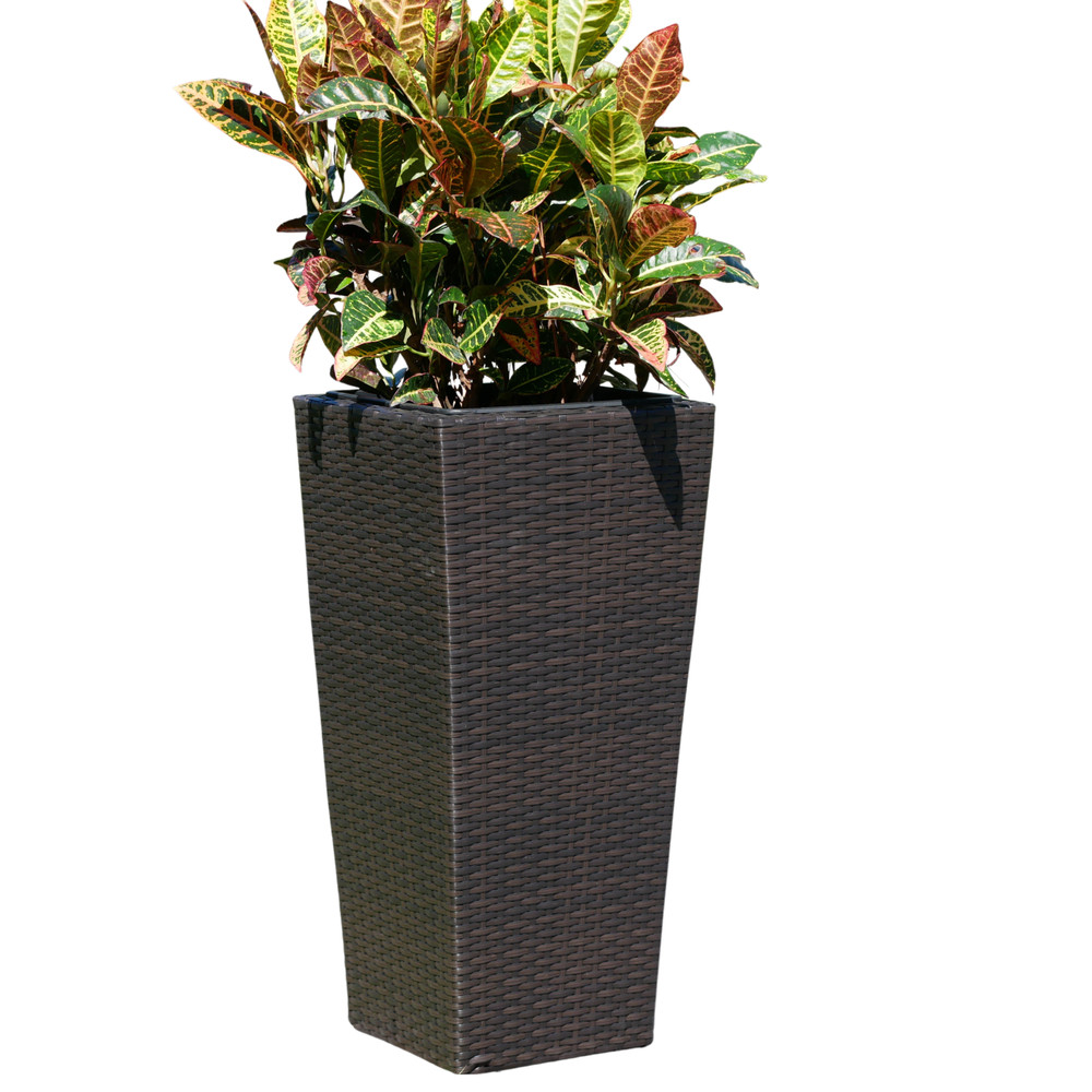 Conical Wicker Planter