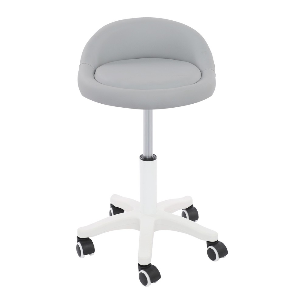 Adjustable Beauty Salon Chair Rolling Stool Rolling Stool with Low Backrest