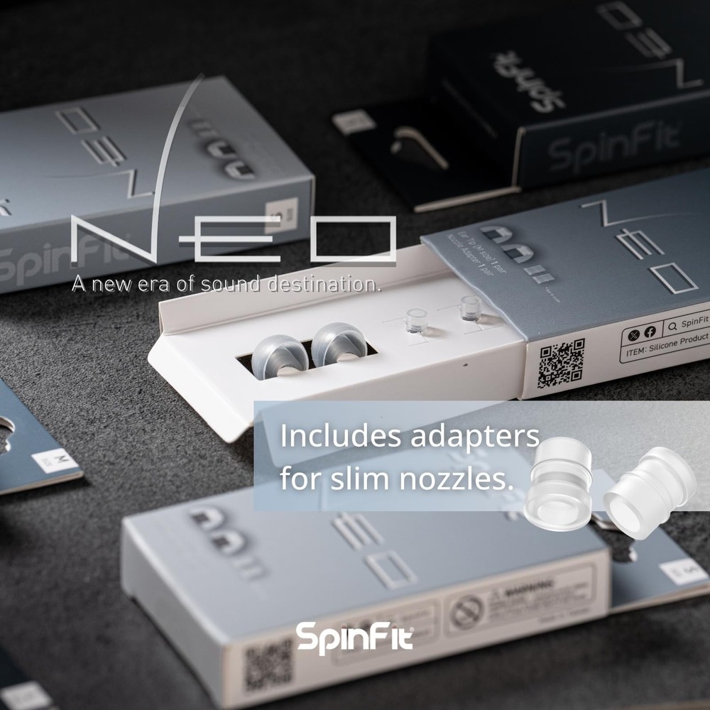 SpinFit NEO for IEM - SS - Silicone Patented Eartips Replacement,