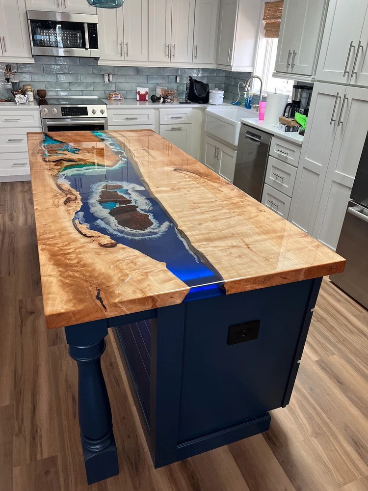 Ocean Epoxy Table, Epoxy table, Resin table, Handmade Ocean table, Dining Table,