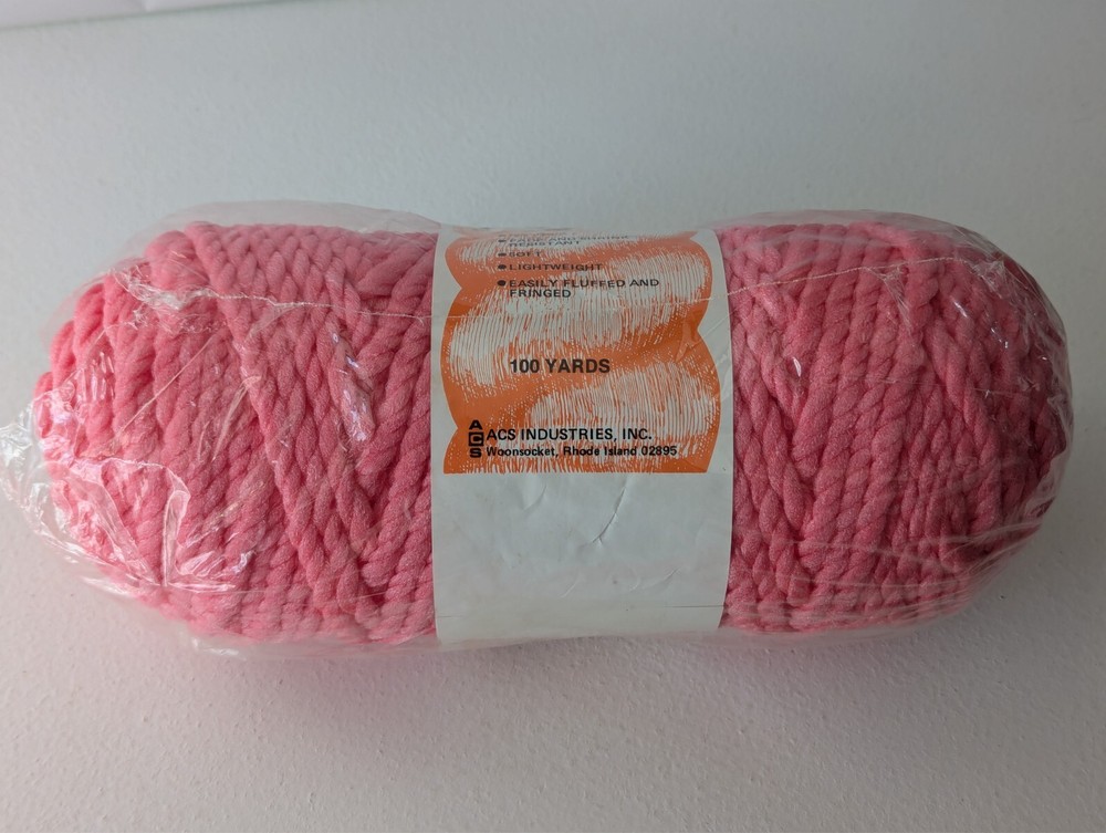 ACS Industries 6mm PINK Poly-olefin TWISTED Macrame Cord