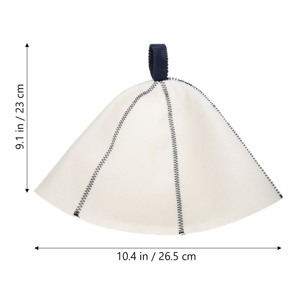 2PCS Felt Sauna Hat Thicken Felt Hat Comfortable Sauna Hat Bathing Hat