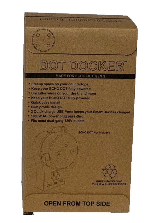 Echo Dot Docker Wall Mount for Dot Gen 3-New Sealed Boxes-Black