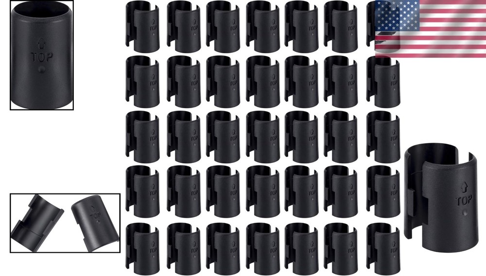 Versatile 50-Pack ABS Shelf Clips - Secure Your 1" Wire Shelving Effortlessly