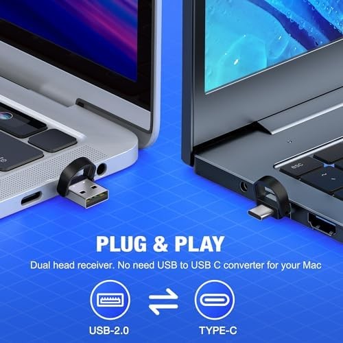 USB C Wireless Presenter Remote Presentation Laser Pointer Ring Clicker