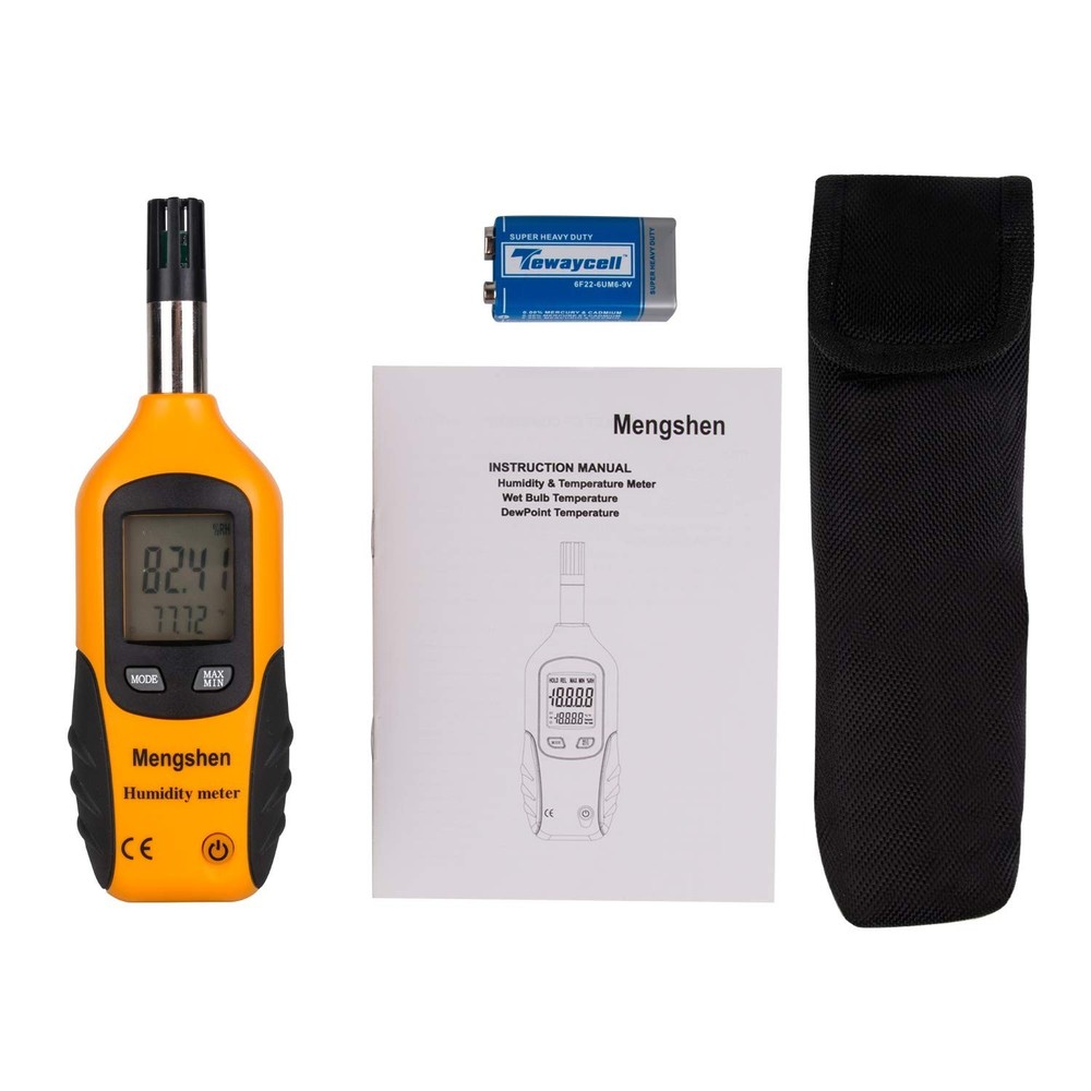 New Handheld Digital Psychrometer - Orange